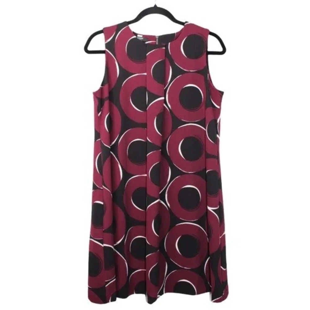 Alfas Burgundy & Black Swing Dress 12